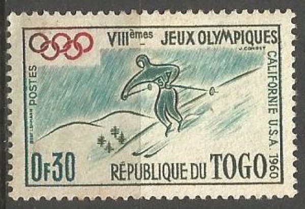 Filatelia: Selo Comemorativo da República do Tongo - VIII Jogos Olímpicos. MBC