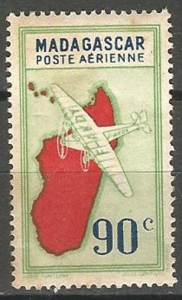 Filatelia: Selo Aéreo de Madagascar. MBC