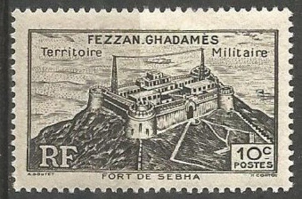 Selo Fezzan Ghadames- Fort De Sebha, territoire Militair 1946. NOVO