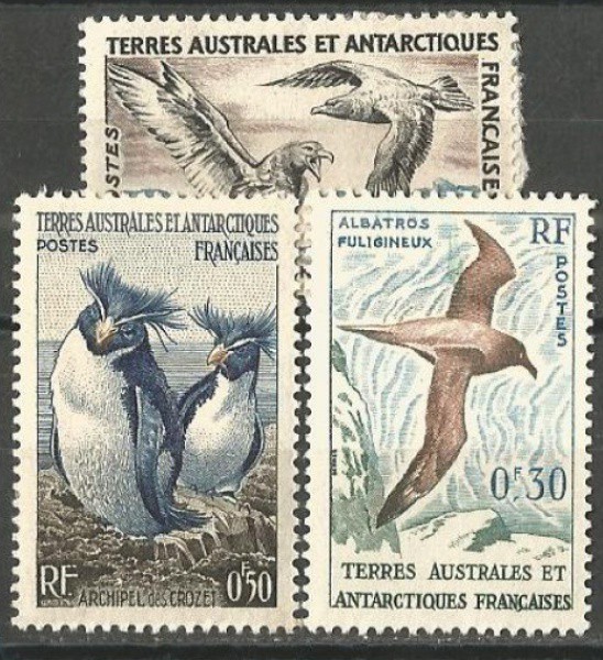 Selos (3) Terras Austrais Francesas 1969. Excelente estado de conservação.