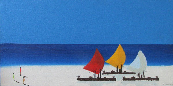 T. RUIZ - ost ( Paisagem ) med: 20 x 40 cm.