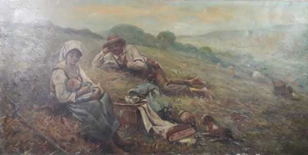 Acácio Lino, paisagem, óleo sobre tela, 70 X 140 cm, assinado no canto inferior esquerdo