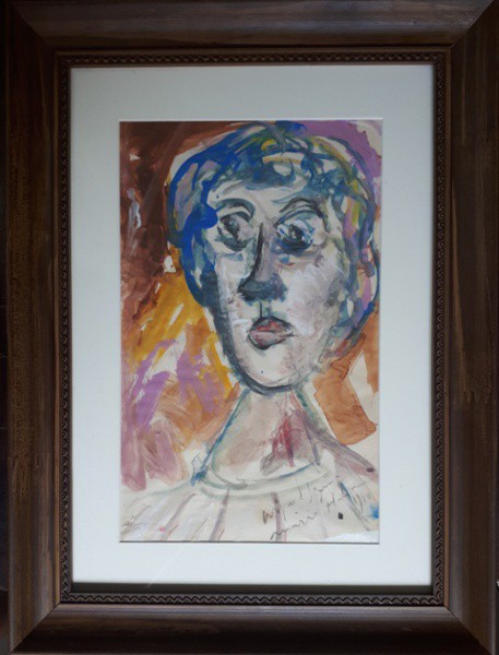 Arpard Szemes, aquarela sobre papel, Portugal, 27 X 14 cm, assinado no canto inferior direito