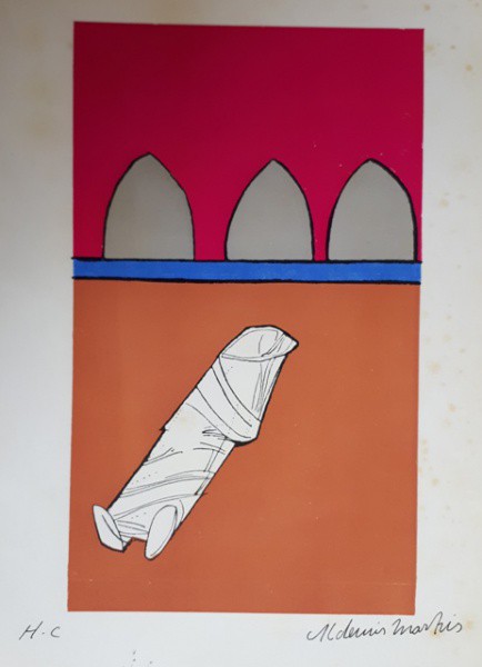 Aldemir Martins, figura, 27 X 18 cm, linóleo sobre papel, assinado no canto inferior direito