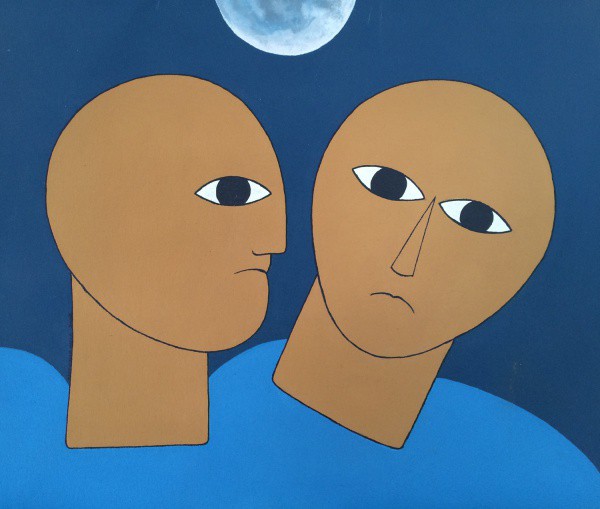 AM000, ANTONIO MAIA, acrílica sobre tela, "Ex-Voto", medindo 45 x 38 cm. Sem chassi e sem mo