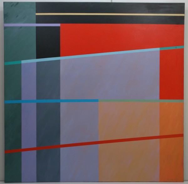PAULO CALAZANS. Varal da Alameda Jaú - a.s.t. - 120 x 120 cm - assinado no cid e verso.