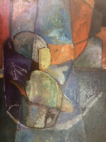 AM001, BONADEI, óleo sobre madeira, abstrato, medindo 34 x 44 cm. Sem moldura.