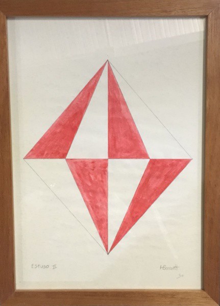AM084, H. BARSOTTI, técnica mista sobre papel, "Estudo II", medindo 21 x 29 cm.