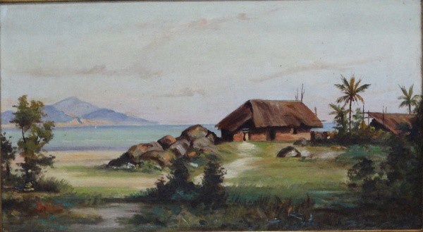 B. CALIXTO. Paisagem - o.s.t. - 30 x 54 cm - assinado no cie. (Acompanha certificado).