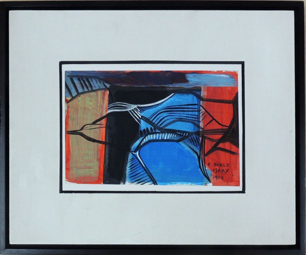 BURLE MARX, Sem Título - óleo sobre cartão - 20x30 cm - acid 1994