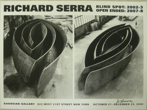 Richard Serra Off set assinado (sem Moldura) grande dimensão 82 x 102 cm