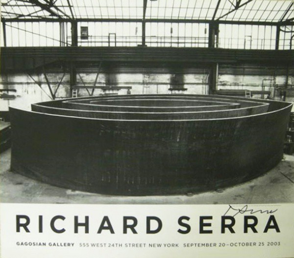 Richard Serra - Impressão Off set assinado. Editado pela Galeria Gogosian (sem Moldura) grandes dime