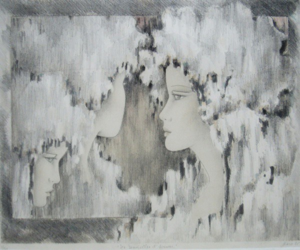 Gravura 56/100, 50 x 70 cm `Les Demoiselles d`homem` ass. Daro 1985