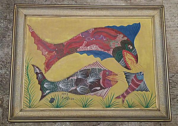 O.S.T.- 52 x 70 cm "Peixe" ass. Francisco da Silva datado 1972