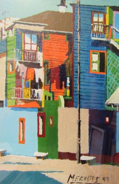 OSP 20 x 13 cm `Caminito` ass. Marcelo Erutes dat. 1997  - com certificado de autenticidade no verso