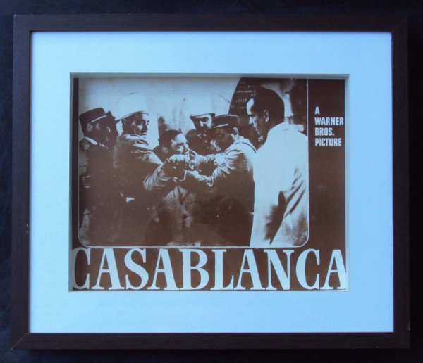 Poster - 49 x 41 cm Casablanca - bem montado em caixa de madeira e vidro