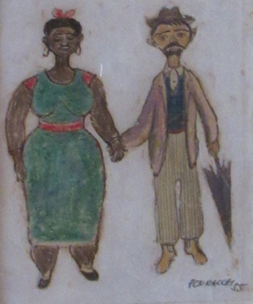 Desenho s/ cartão 12 x 10 cm Casal ass. Pennacchi