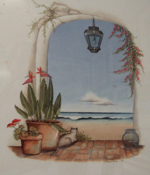 Impresso 25 x 19 cm Praia ass. Carol Jean - EUA