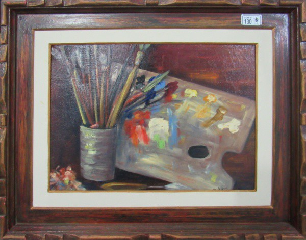 OST 30 x 40 cm `Palheta com seus pincéis` ass. Bifulco