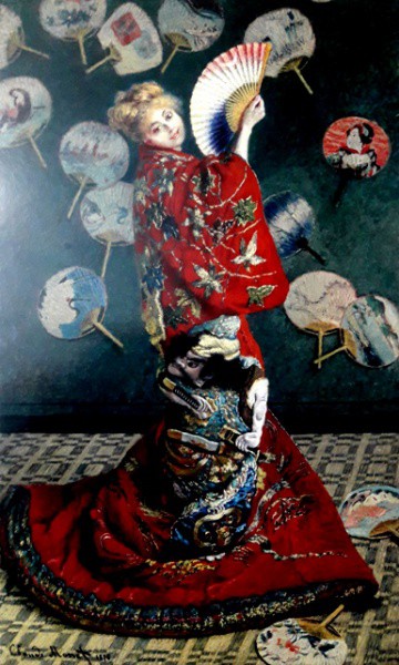 GRAVURA DE CLAUDE MONET 1876, LA JAPONAISE, COM CERTIFICAÇÃO DE PROCEDÊNCIA EMITIDA PELO MFA.  MUSEU