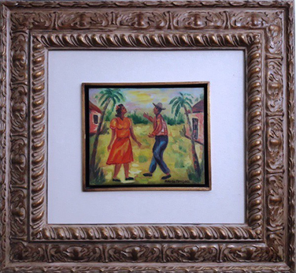 ANITA MALFATTI,  ÓLEO  SOBRE  TELA. 18 X 21 cm.  OBRA  ACOMPANHA  DOCUMENTO  DA FAMÍLIA.