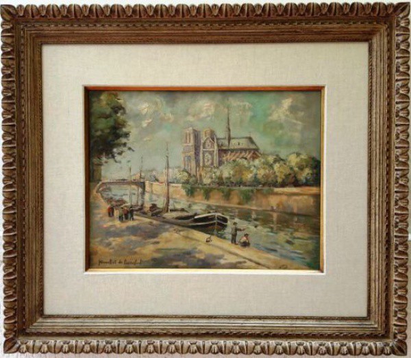 NIVOULIER, PARIS,  ÓLEO SOBRE TELA. 48 X 62 cm.