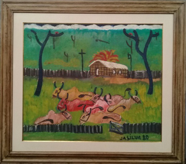JOSÉ ANTONIO DA SILVA, ÓLEO SOBRE TELA. 60 X 70 cm.