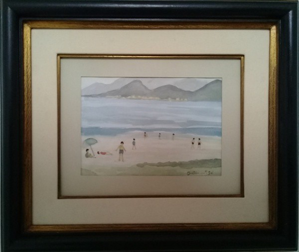 BUSTAMANTE  DE  SÁ,  AQUARELA.  20 X 28 cm.