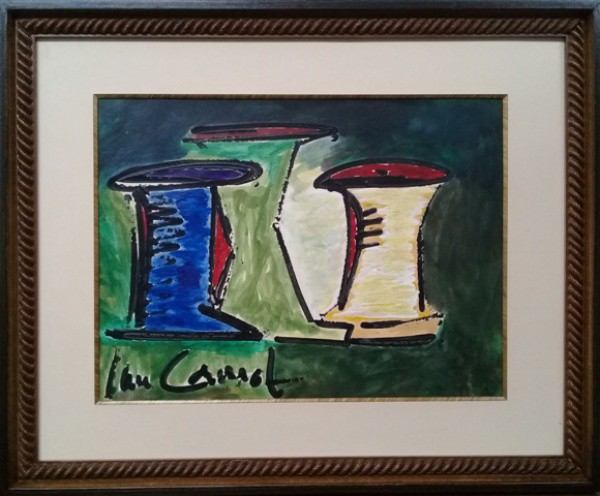 IBERÊ, CARRETÉIS, TÉCNICA MISTA.  33 X 43 c