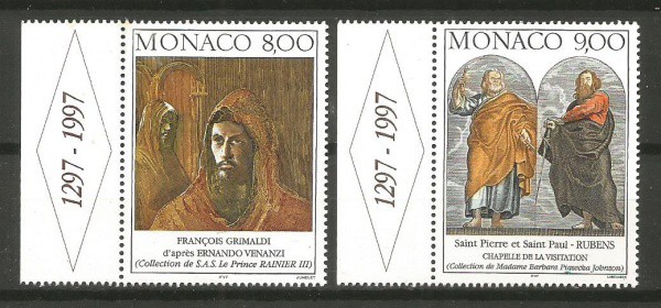 Filatelia : Selos Principado de Mônaco. 1977 , com margem. MINTS