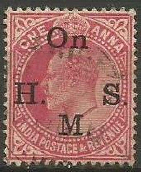 Filatelia : Selo Revenue, Índia Britânica , Efigie do Rei  Edward VII. ano 1902. Ótimo estado