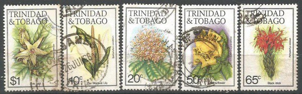 Filatelia : Selos (5) Trinidad e Tobago . Ótimo estado.