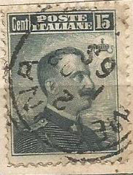 Filatelia: Selo Clássico Italiano, 1906. Muito bem conservado.