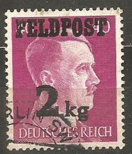 Filatelia: Selo ALEMANHA NAZISTA FELDPOST. Efigie de Adolf Hitler. Muito bem conservado.