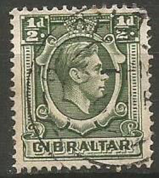 Protetorado Britânico: Selo Clássico da Gibraltar. Muito bem conservado.