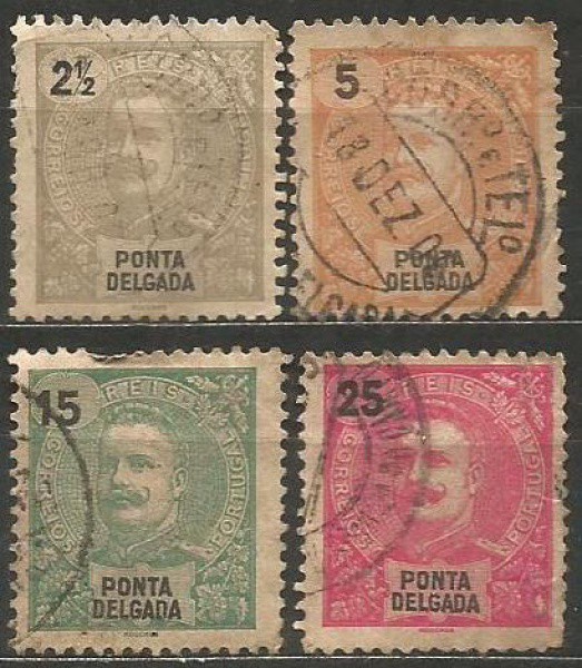 Filatelia: (4) Selos Clássicos Portugueses. Muito bem conservados.