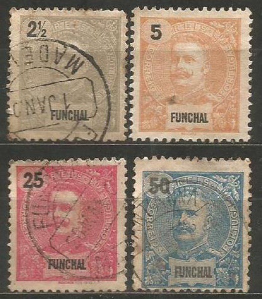 Filatelia: (4) Selos Clássicos Portugueses. Muito bem conservados.