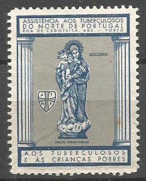 Filatelia: Selo Comemorativo de Assistência aos Tuberculosos - Portugal. MBC.