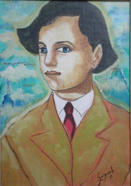 GUIGNARD - Óleo S/M atribuído , med. 20 x 29 - 34 x 43