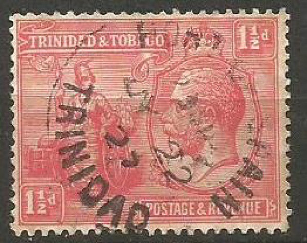 Protetorado Britânico: Selo Clássico de Trinidad e Tobago. Muito bem conservado.