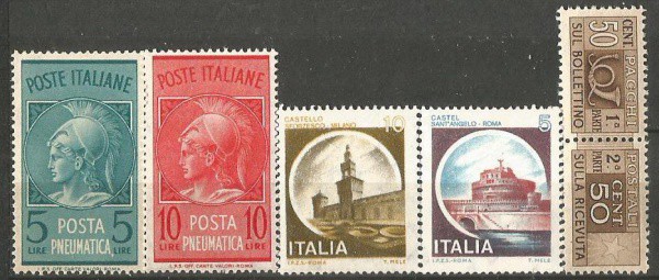 Filatelia: (6) Selos Italianos. Muito bem conservados.