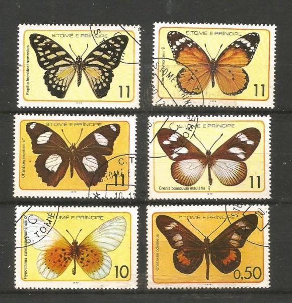 Filatelia: (6) Selos de São Tomé e Príncipe. NOVOS.