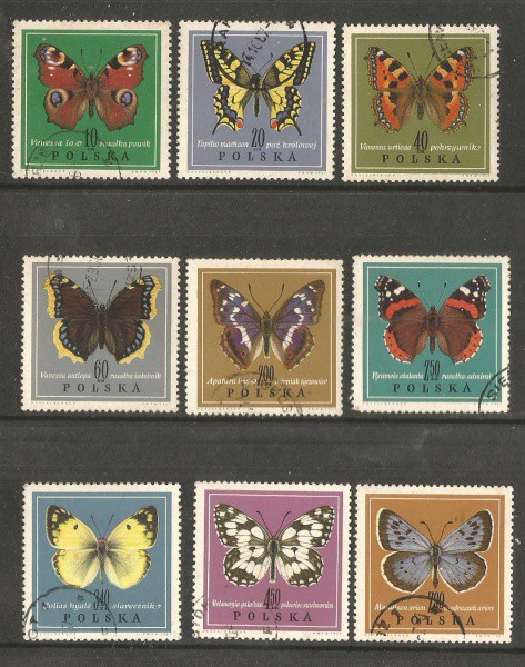 Filatelia: (9) Selos da Polônia, 1967. Muito bem conservados.
