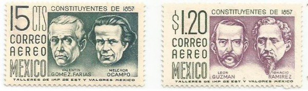 Filatelia: (2) Selos Mexicanos. Muito bem conservados.