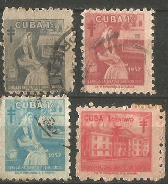 Filatelia: (4) Selos Cubanos. Muito bem conservados.
