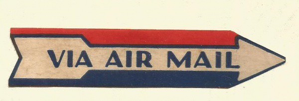 Filatelia : Etiqueta Aérea - Via Air Mail. MBC