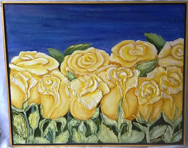 Isadora Di - Flores, Tecnica mista, ACID, medida da obra aprox. 85 x 1,15 cm