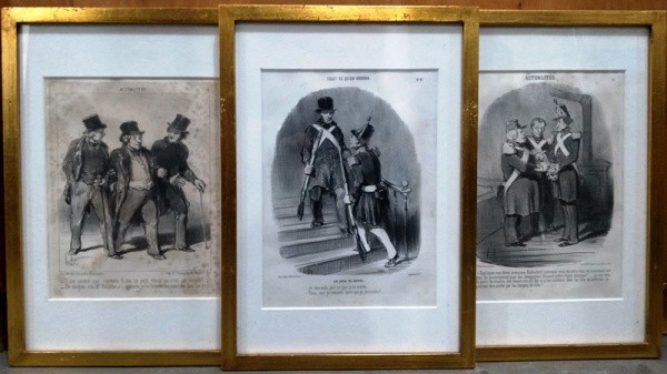 Trio gravuras Francesas ` Actualités 7 - Actualités 95 - Tout Ce Qu`On Voudra `, medida total com mo
