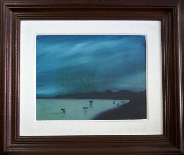 Sem assinatura - Marinha -  Óleo s/ tela - Medindo 26 x 36 cm