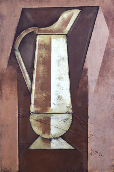 SCLIAR - Datado em 86 - Vinil encerado s/ tela - Med: 56 x 37 cm